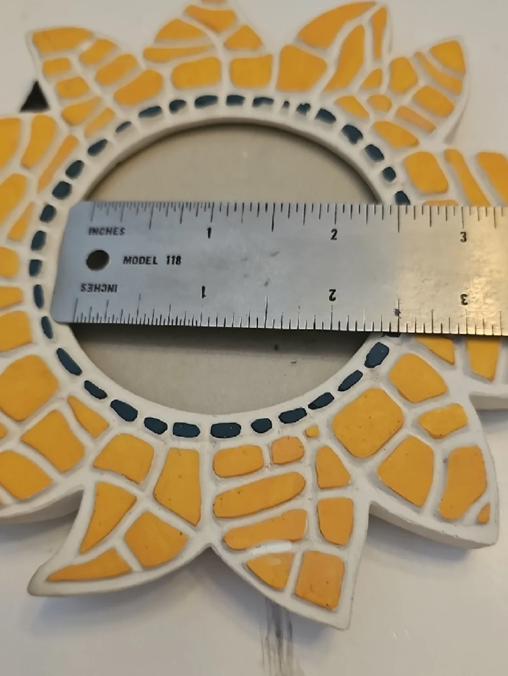 Yellow Sunburst Mosaic Picture Frame Or Sunflower - Picture 6 of 6